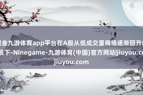 现金九游体育app平台在A股从低成交量商场逐渐回升的布景下-Ninegame-九游体育(中国)官方网站|jiuyou.com
