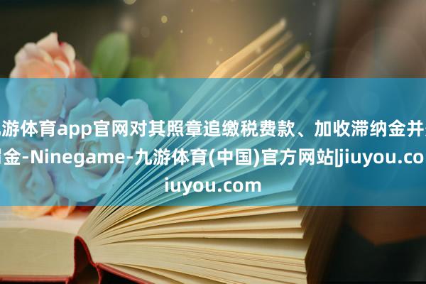 九游体育app官网对其照章追缴税费款、加收滞纳金并处罚金-Ninegame-九游体育(中国)官方网站|jiuyou.com